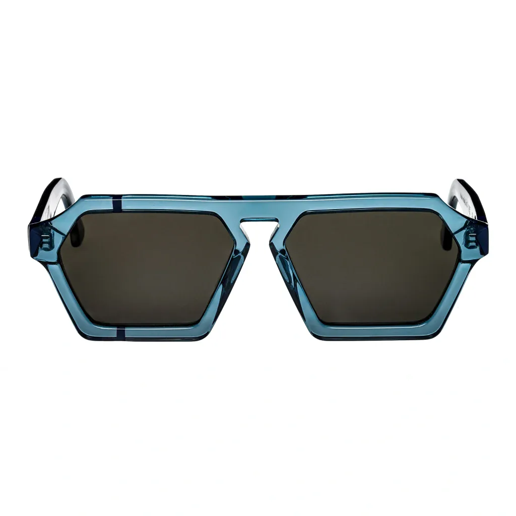 Ffin ERA designer sunglasses in Blue Navy, front view