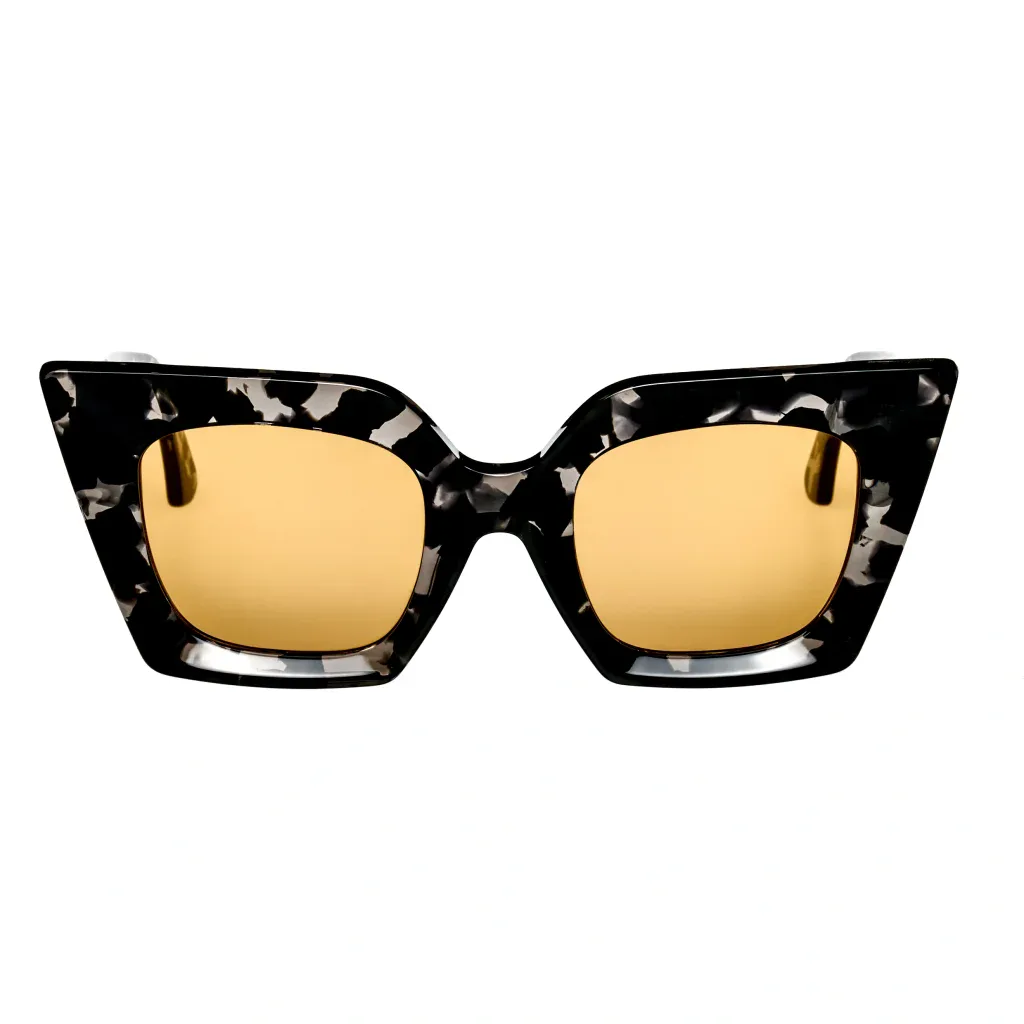 Ffin IFF designer sunglasses in Black Havana, front view