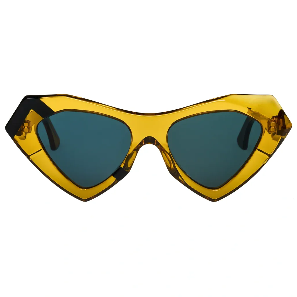 Ffin NOS designer sunglasses in Amber Nero, front view