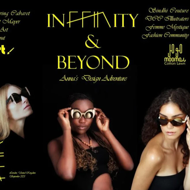 Lazin magazine cover story "Infinity & Beyond: Anna's Design Adventure" featuring models in Ffin eyewear