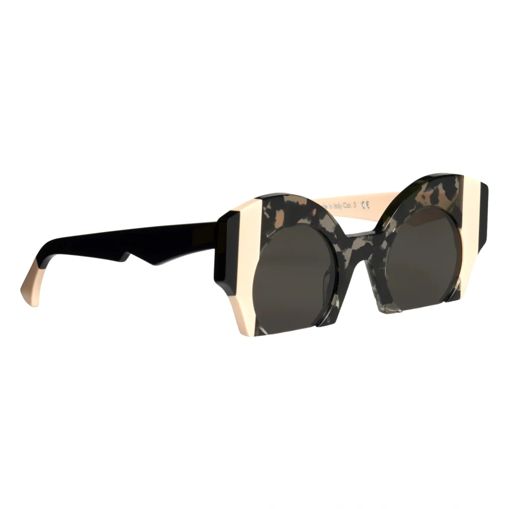 Ffin ORA sunglasses in Havana Pink, alternate three-quarter view