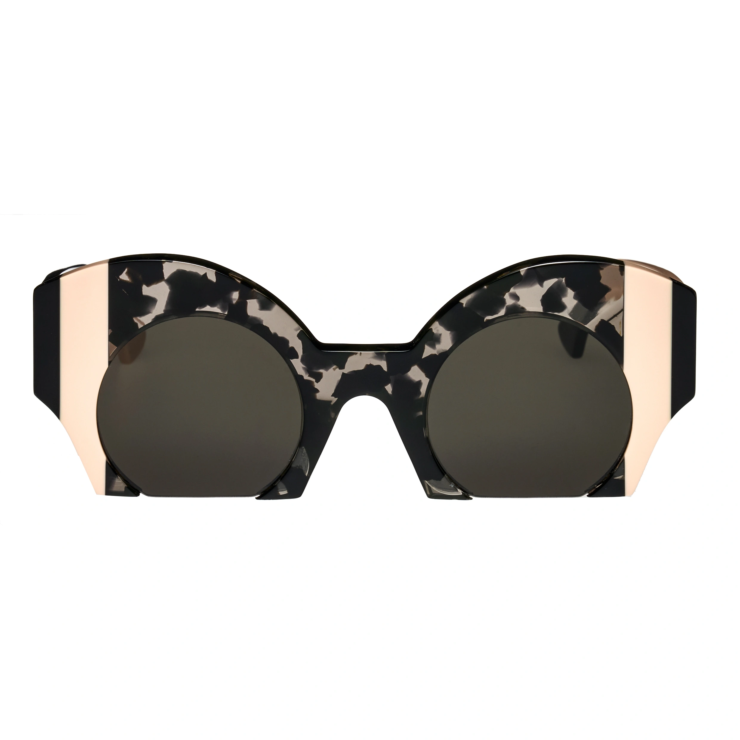 Ffin ORA designer sunglasses in Havana Pink, front view
